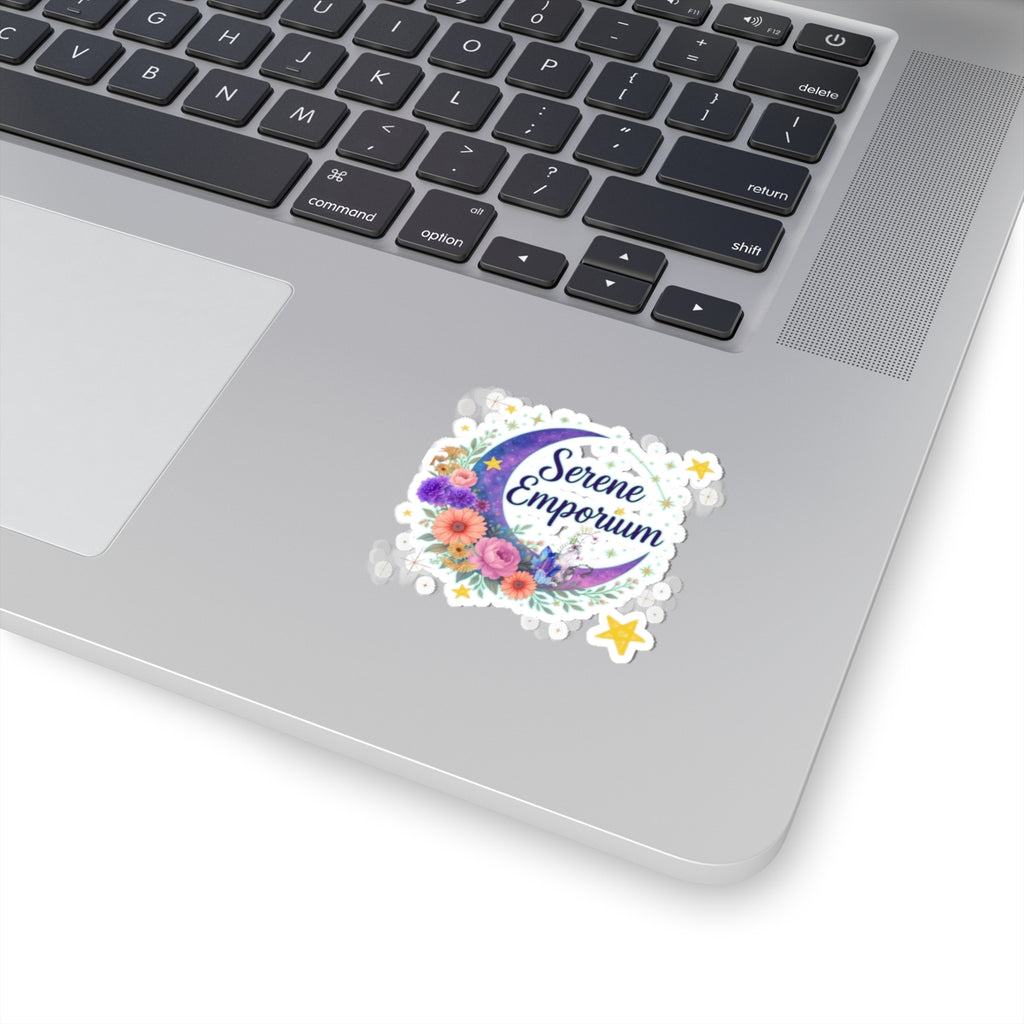 Serene Emporium Floral Moon Kiss-Cut Sticker