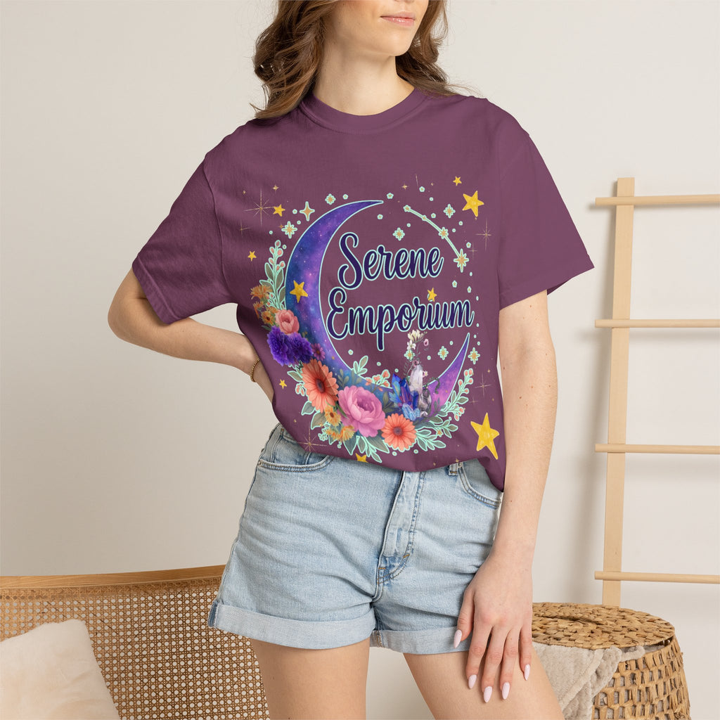 Serene Emporium Floral Moon T-Shirt