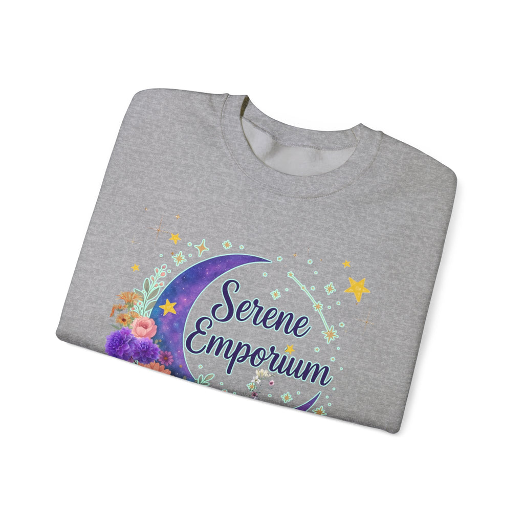 Serene Emporium Floral Moon Crewneck Sweatshirt
