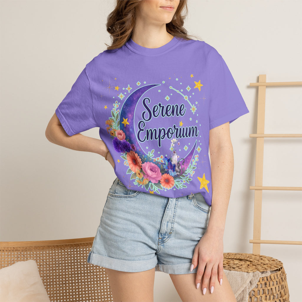 Serene Emporium Floral Moon T-Shirt
